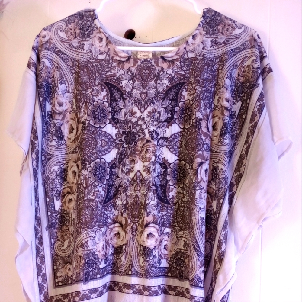 Faded glory scarf type shirt size 1x